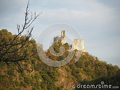 Ruins of Senftenberg castle in Austria Editorial Stock Photo