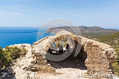 Ruins of a small chapel. Editorial Stock Photo