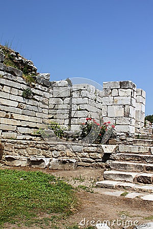 Ruins of st. Johns Basilica at Ayasuluk Hill - Selcuk Stock Photo