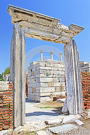 The ruins of the st. Johns Basilica, Selcuk, Ephesus, Turkey Stock Photo