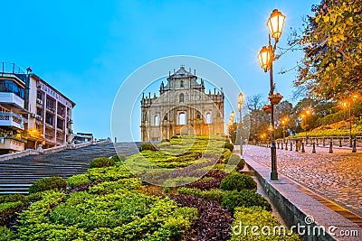The Ruins of St. Paul's in Macau Stock Photo