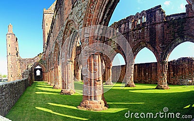 Ruins of Sweetheart Abbey, New Abbey, Dumfries and Galloway, Scotland, Great Britain Stock Photo