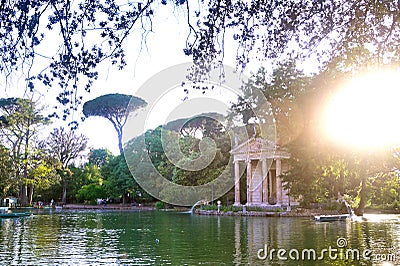 The Temple of Aesculapius in Rome, Italy Stock Photo