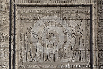 The ruins of the temple of the goddess of love in Dendera. Stock Photo