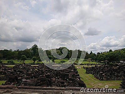 Editorial, ruins of thousand temple or candi sewu, 05 november 2022, yogyakarta, tourist seen Editorial Stock Photo