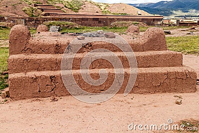 Ruins of Tiwanaku, Bolivia Stock Photo