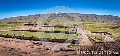 Ruins of Tiwanaku Tiahuanaco, Pre-Columbian archaeological site - La Paz, Bolivia Stock Photo