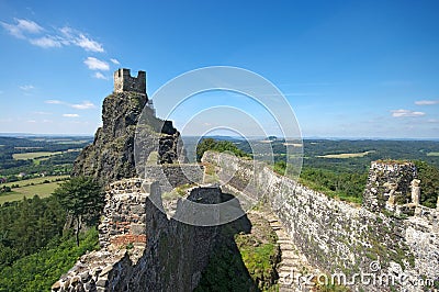 Ruins of Trosky castle Stock Photo