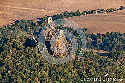 Ruins of Trosky Castle in Bohemian Paradise Stock Photo