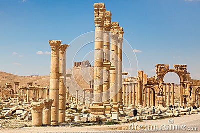 The ancient ruins of Palmyra, Syria Editorial Stock Photo