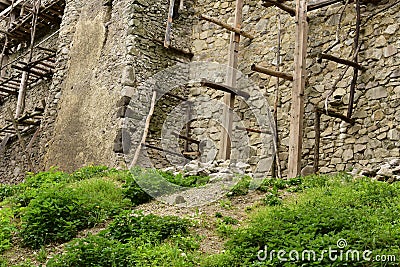 Ruins of VinnÃ© castle Stock Photo