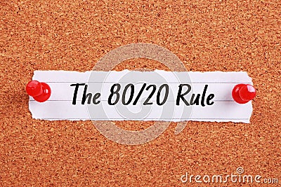 The 80 20 Rule Stock Photo