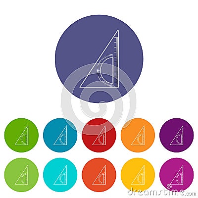 Ruler angle icon, outline style Vector Illustration