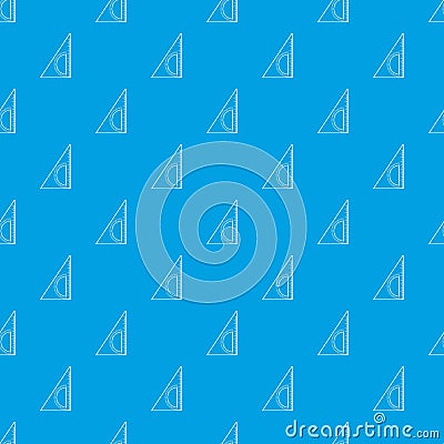 Ruler angle pattern vector seamless blue Vector Illustration