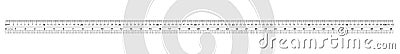 Ruler 100 centimeter. Ruler 40 inch. Precise measuring tool. Calibration grid Stock Photo