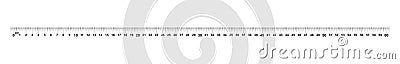 Ruler 60 centimeter. Ruler 600 mm. Value of division 0.5 mm. Precise length measurement device. Calibration grid Stock Photo