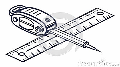 Ruler and compass, measuring tools, and precision instrument vector design Generative AI Vector Illustration