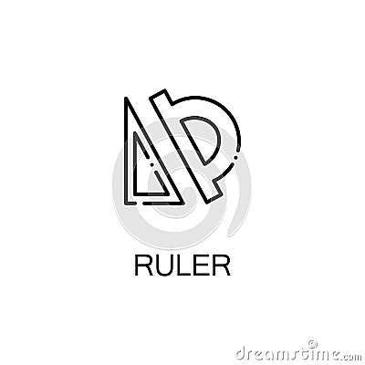 Ruler line icon Vector Illustration