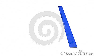 Ruler model isolated on the white, 3d render Stock Photo