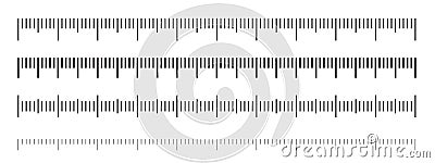 Ruler scale measure vector measurement scale Vector Illustration