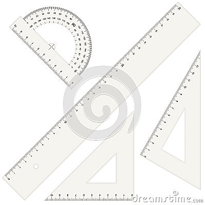 rulers and triangular Vector Illustration