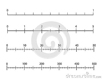 Rulers vector. Measuring tool. Centimeters and inches measuring scale cm metrics indicator. Scale for a ruler in inches Vector Illustration