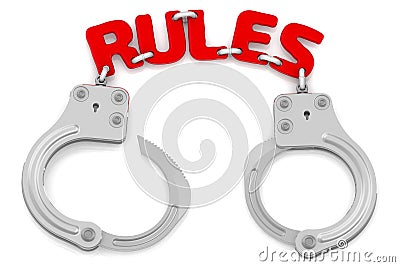 Rules as limiter of freedom Stock Photo