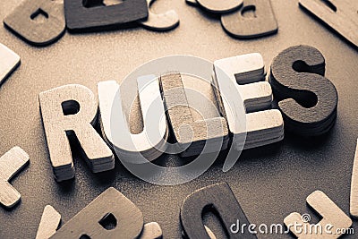 Rules Stock Photo