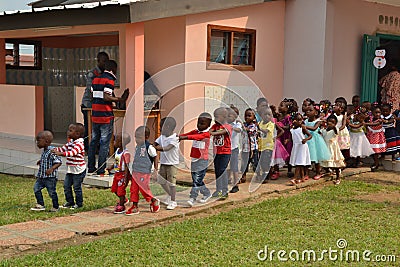 Rules of discipline in kindergarten Editorial Stock Photo