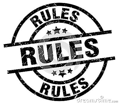 rules stamp Vector Illustration