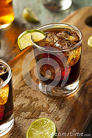 Rum and Cola Cuba Libre Stock Photo