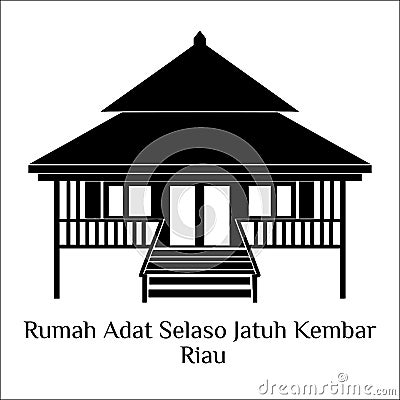 Rumah adat selaso jatu kembar riau Stock Photo