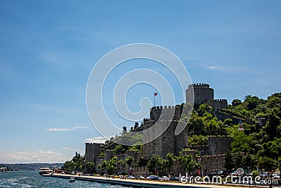 Rumeli castle in the city of Istanbul Editorial Stock Photo