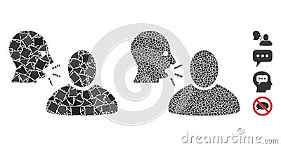 Rumor Composition Icon of Unequal Elements Vector Illustration