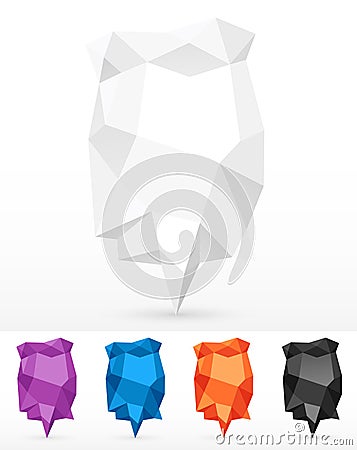 Rumpled bubbles for speech Vector Illustration