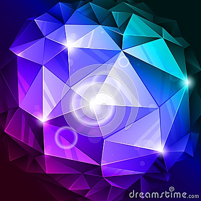 Rumpled sphere Vector Illustration