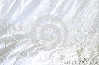 Rumpled white sheet background Stock Photo