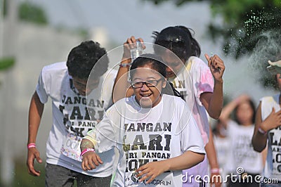 Run competition in Indonesia Editorial Stock Photo