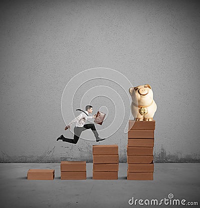 Run for earn more money Stock Photo