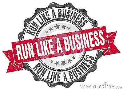 run like a business stamp Vector Illustration