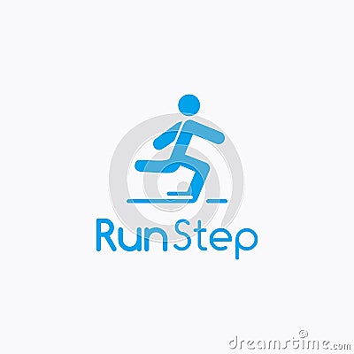 Run step or fast delivery logo design concept, sport logo template Vector Illustration