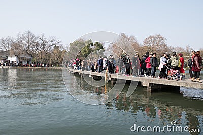 Day After Chinese New Year Xin nian - what people do Editorial Stock Photo
