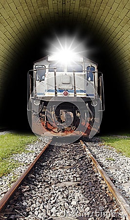 Runaway train Stock Photo