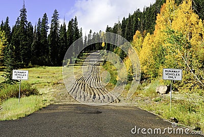 Runaway truck escape route Stock Photo