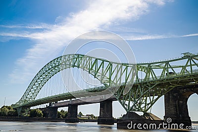 Runcorn, United Kingdom - 05292020 - The Magnificent Silver Jubilee Bridge in Runcorn Editorial Stock Photo