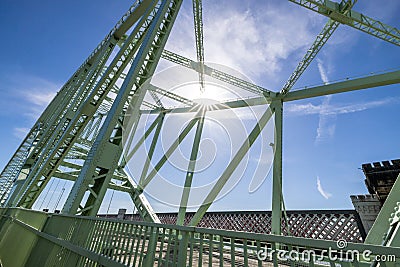 Runcorn, United Kingdom - 05292020 - The Magnificent Silver Jubilee Bridge in Runcorn Editorial Stock Photo