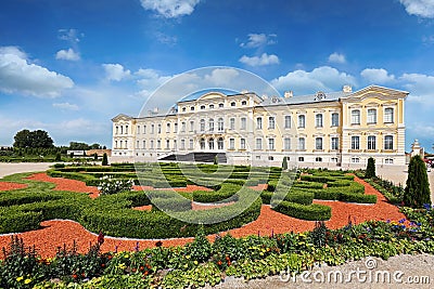 Rundale palace in Latvia Stock Photo