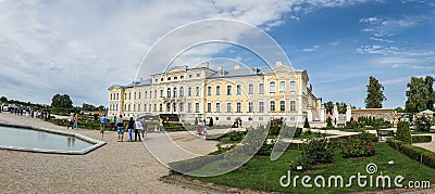 Rundales palace in Latvia Editorial Stock Photo