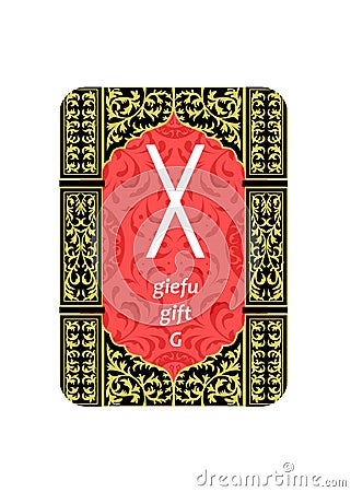 The runes card Vector Illustration