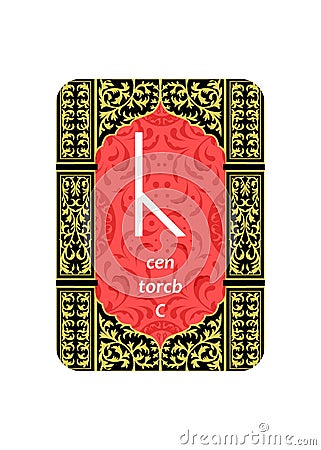 The runes card Vector Illustration